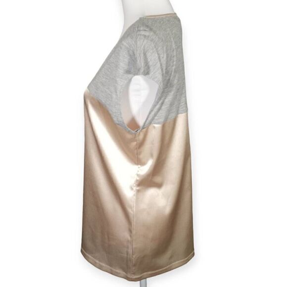 DAISY FUENTES GRAY & METALLIC GOLD TOP SZ.M NWT - Picture 2 of 8